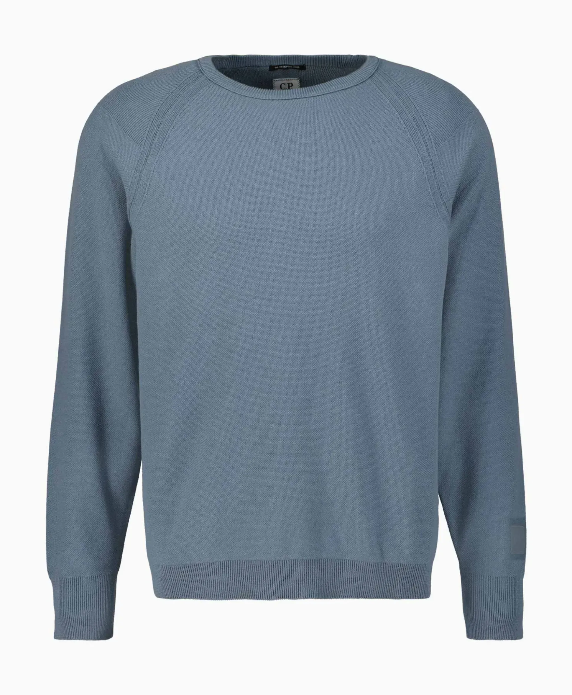 Cp Company Pullover Metropolis Cotton Stretch Blauw