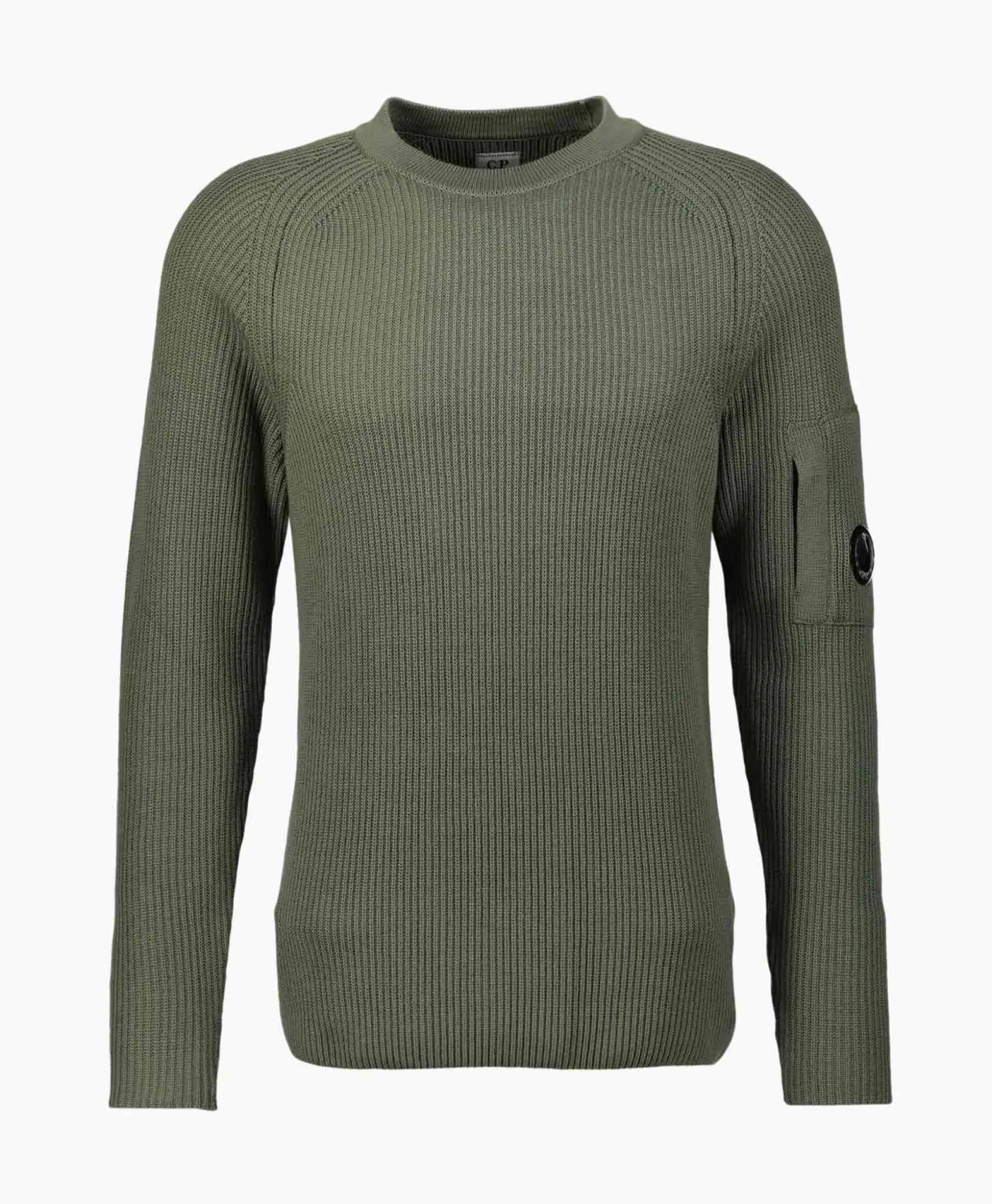 Cp Company Pullover Sea Island Ribbed Knit Groen
