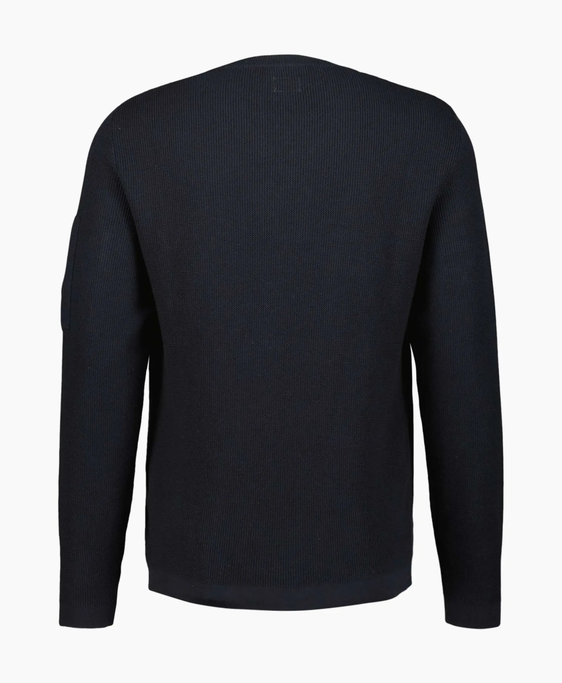 Cp Company Pullover Sea Island Lens Ribbed Knit Donker Blauw