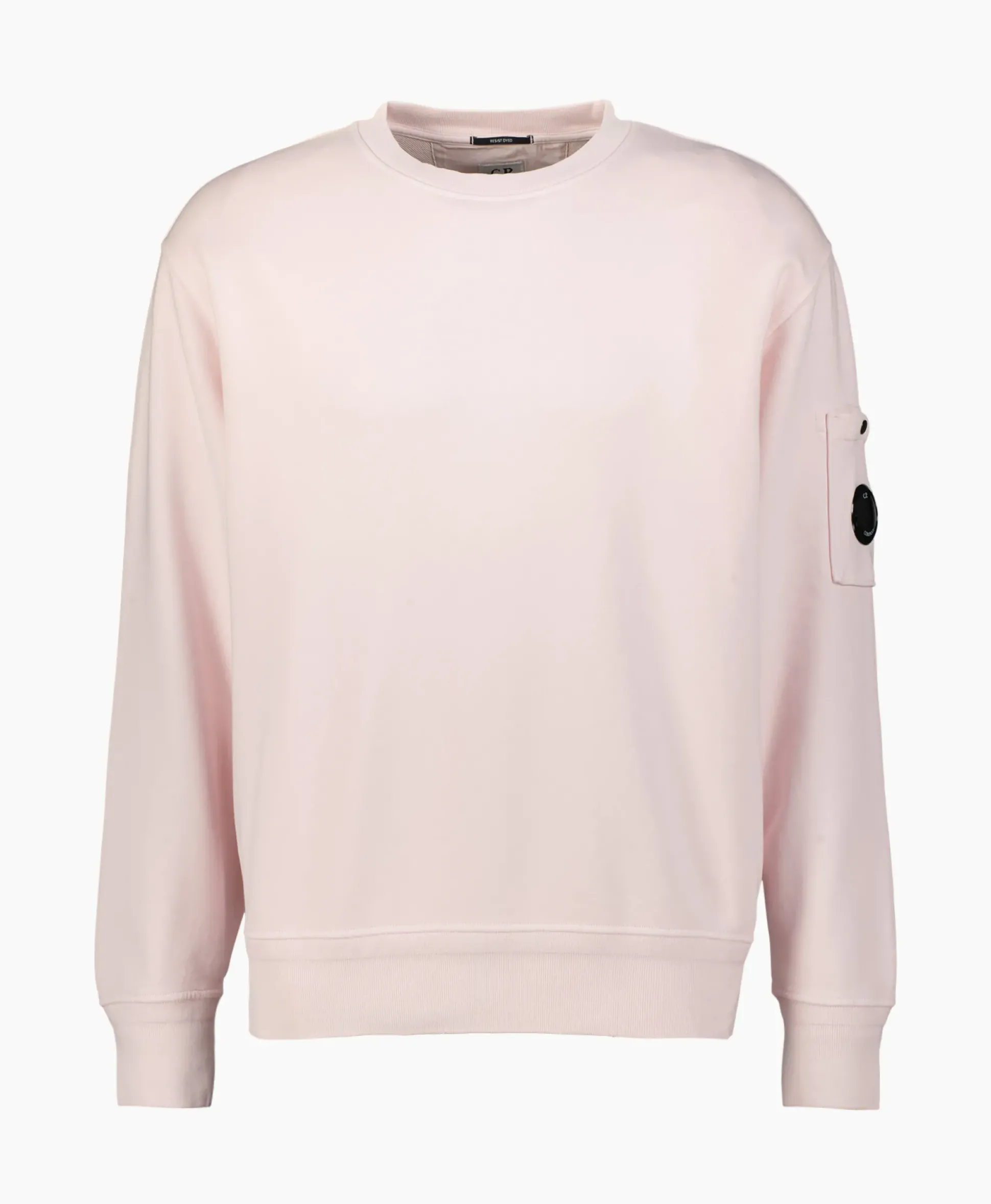 Cp Company Sweater Cotton Diagonal Fleece Lens Rose