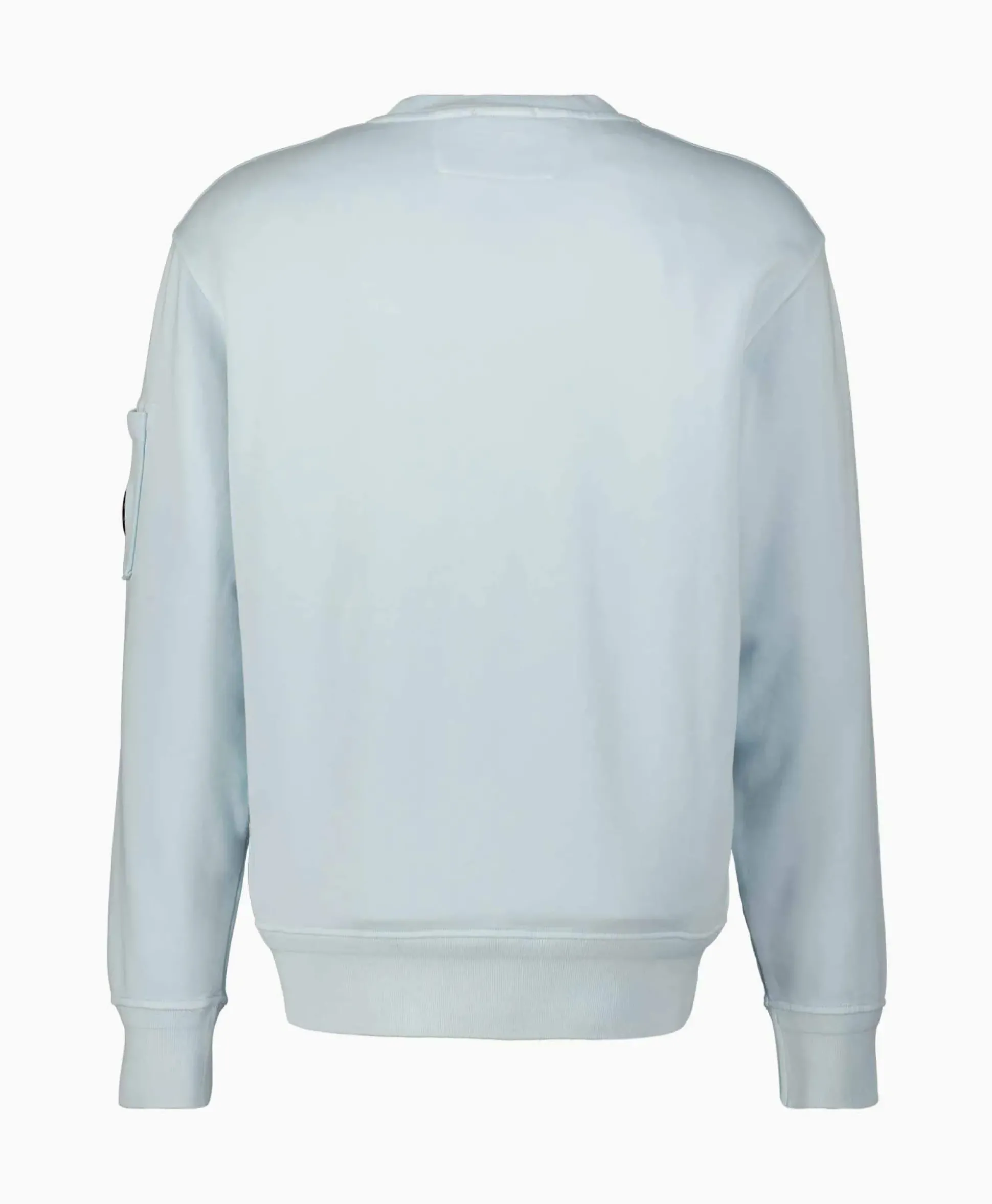 Cp Company Sweater Cotton Diagonal Fleece Lens Licht Blauw