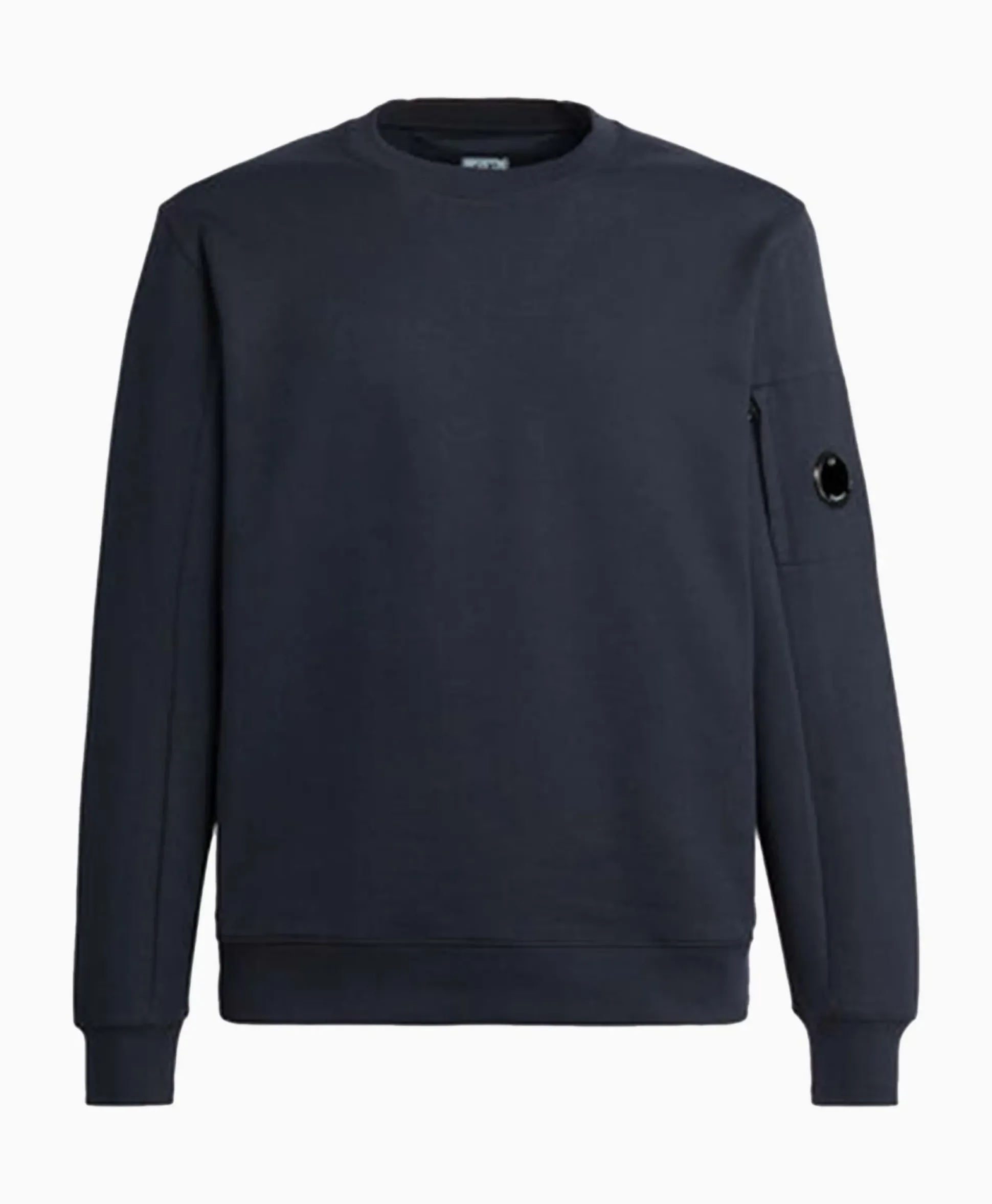 Cp Company Sweater Diagonal Raised Fleece Donker Blauw