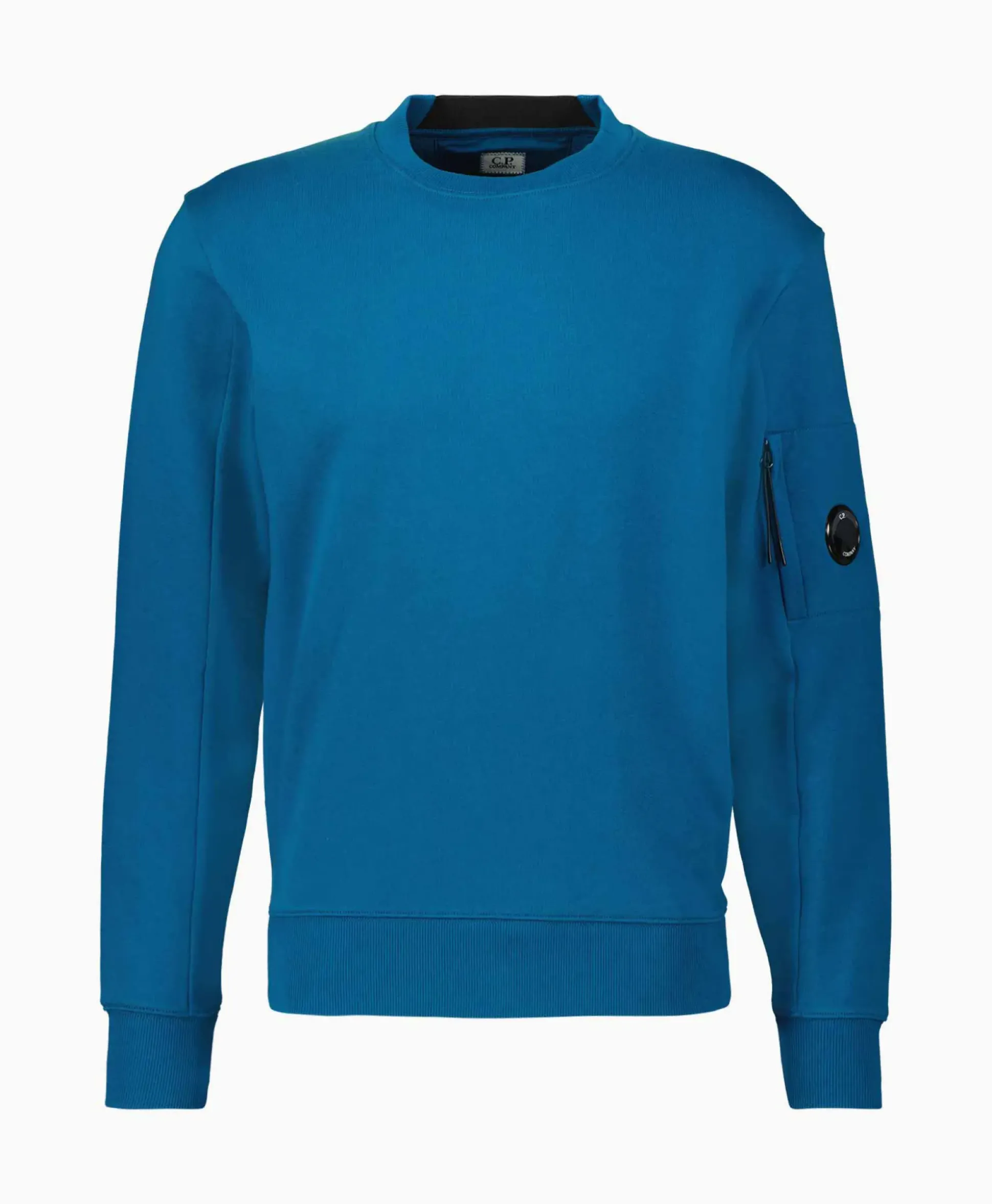 Cp Company Sweater Diagonal Raised Fleece Blauw
