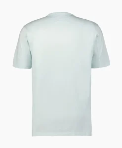 Cp Company T-Shirt Jersey Resist Dyed Logo Licht Blauw