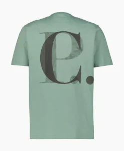 Cp Company T-Shirt Jersey Graphic Licht Groen