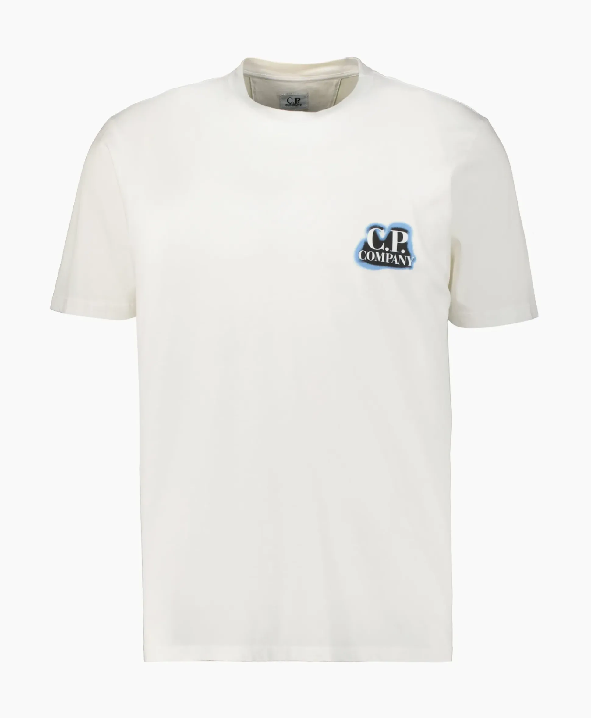 Cp Company T-Shirt Korte Mouw Jersey Artisanal British Sailor Wit