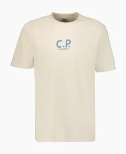 Cp Company T-Shirt Natural Jersey Ecru