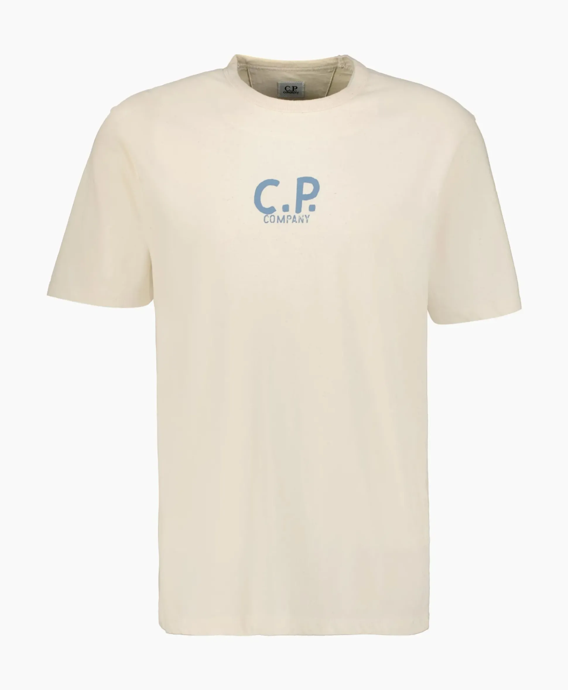 Cp Company T-Shirt Natural Jersey Ecru