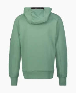 Cp Company Vest Diagonal Raised Fleece Zipped Groen