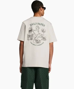Daily Paper T-Shirt Korte Mouw Migration Ecru