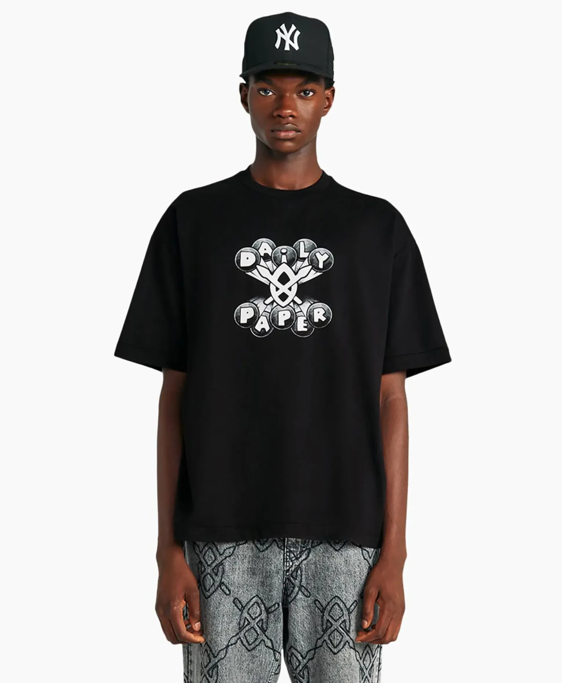 Daily Paper T-Shirt Korte Mouw Omar Zwart