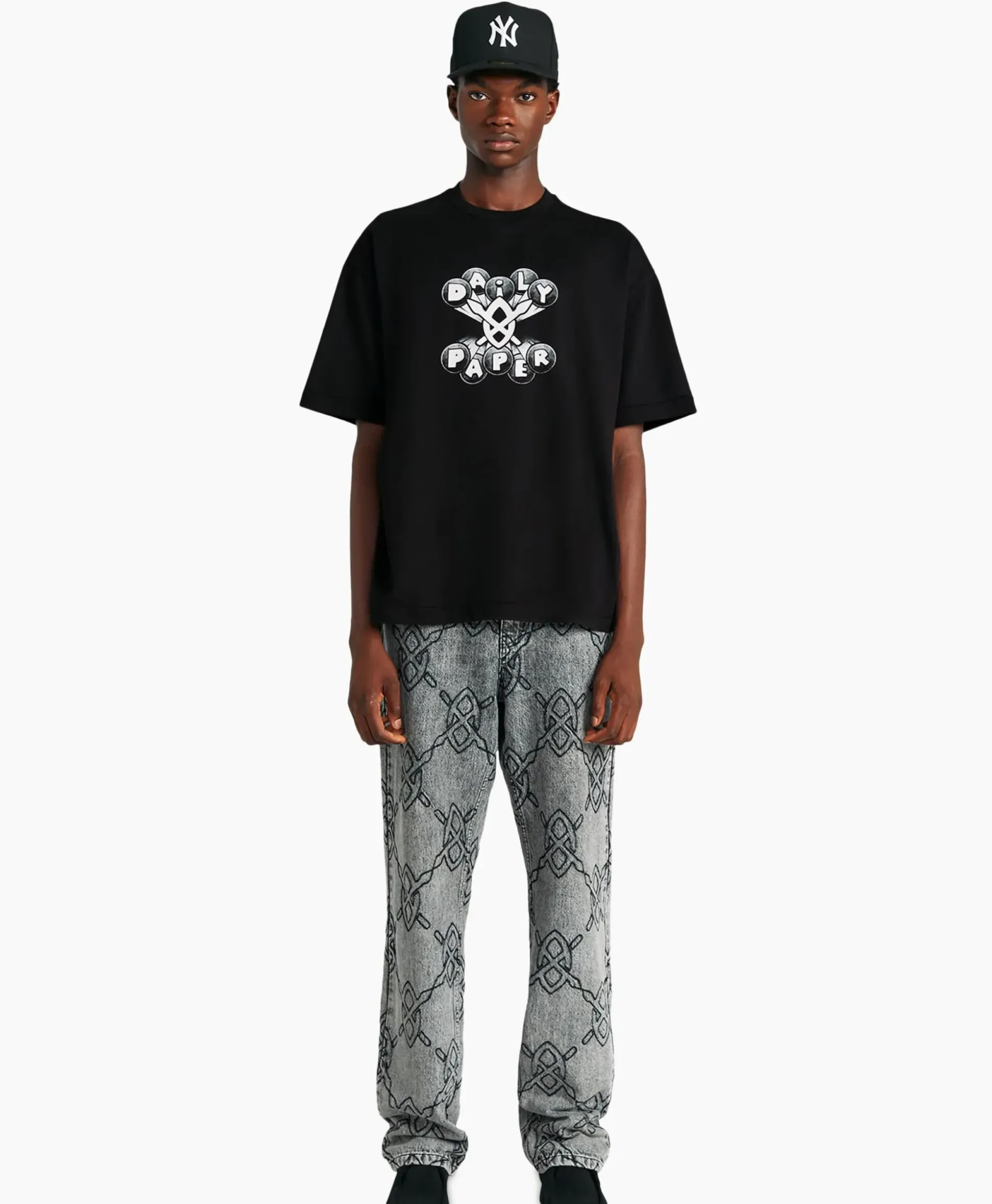 Daily Paper T-Shirt Korte Mouw Omar Zwart