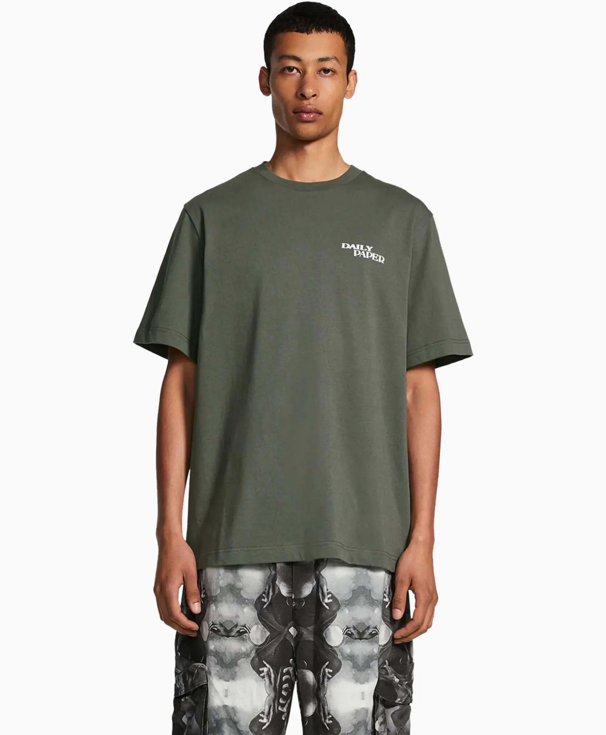 Daily Paper T-Shirt Korte Mouw Hand Donker Groen