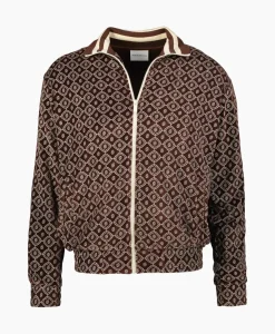 Drole De Monsieur Jack La Veste Survet' Velours Monogramme Bruin