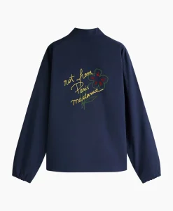 Drole De Monsieur Jack La Veste Slogan Esquisse Donker Blauw