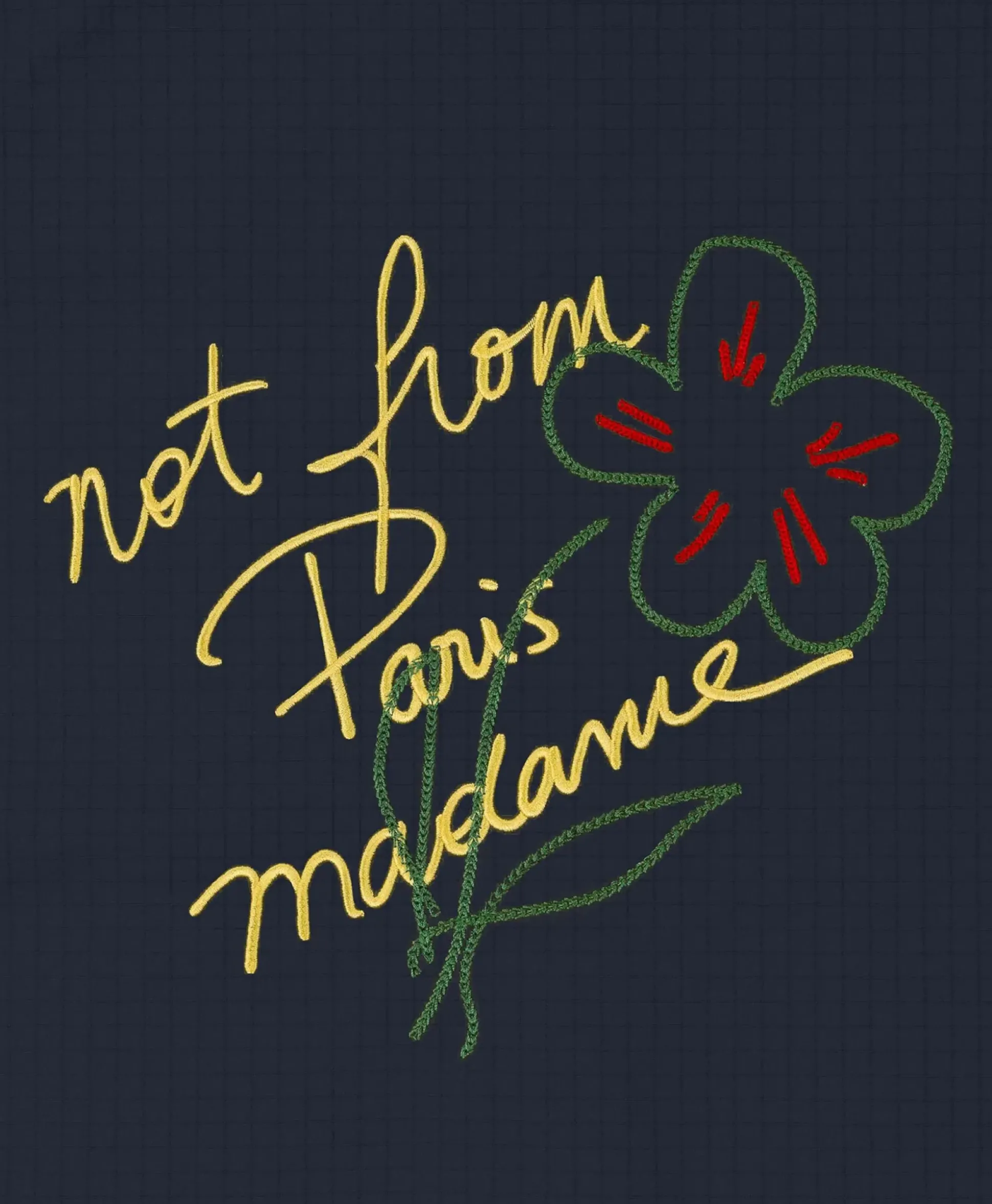 Drole De Monsieur Jack La Veste Slogan Esquisse Donker Blauw