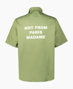 Drole De Monsieur Overhemd La Chemise Slogan Khaki