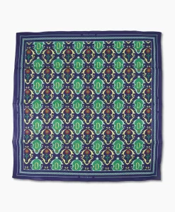 Drole De Monsieur Sjaal La Foulard Ornements Donker Blauw