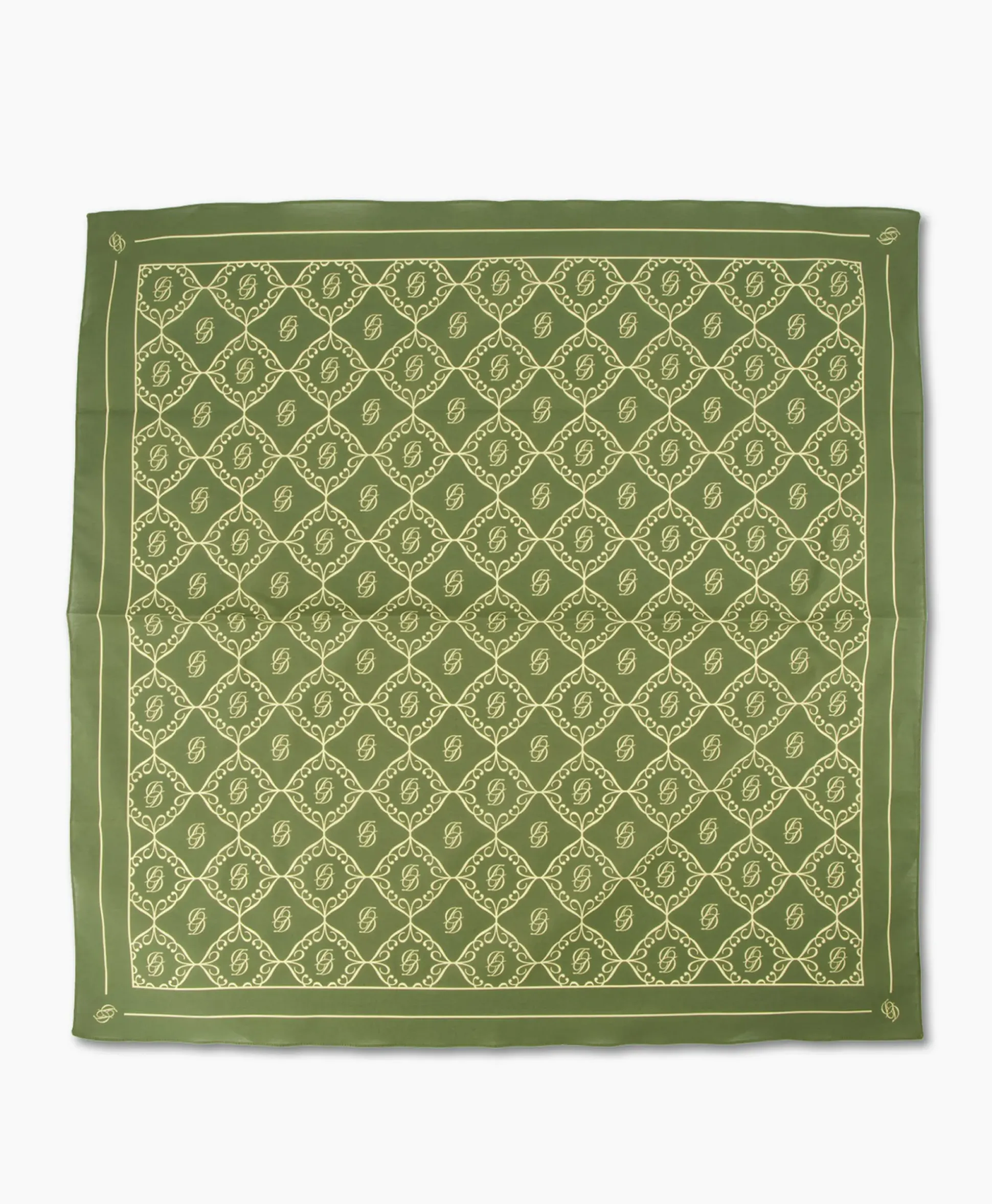 Drole De Monsieur Sjaal La Foulard Monogramme Khaki
