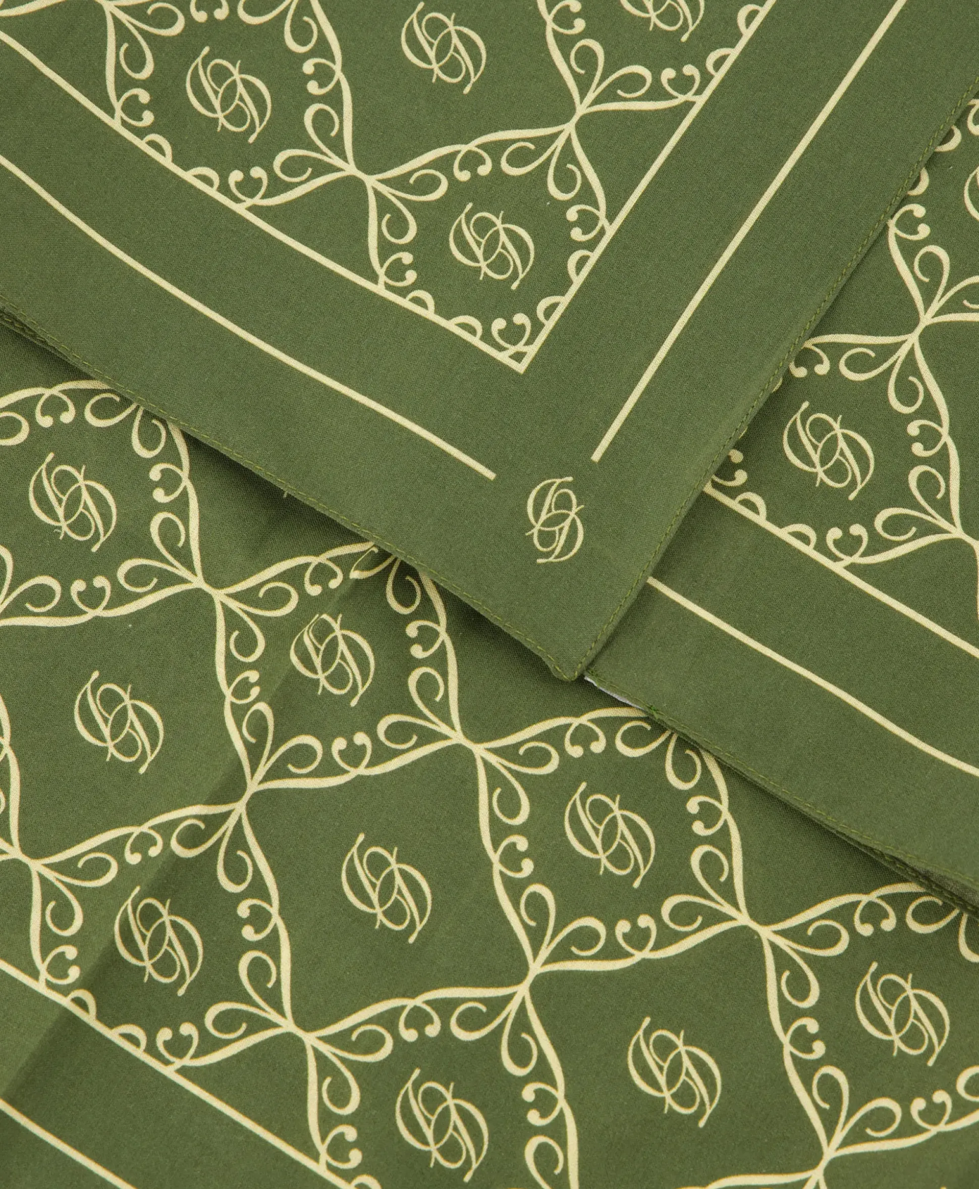 Drole De Monsieur Sjaal La Foulard Monogramme Khaki