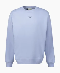 Drole De Monsieur Sweater Le Sweatshirt Slogan Licht Blauw