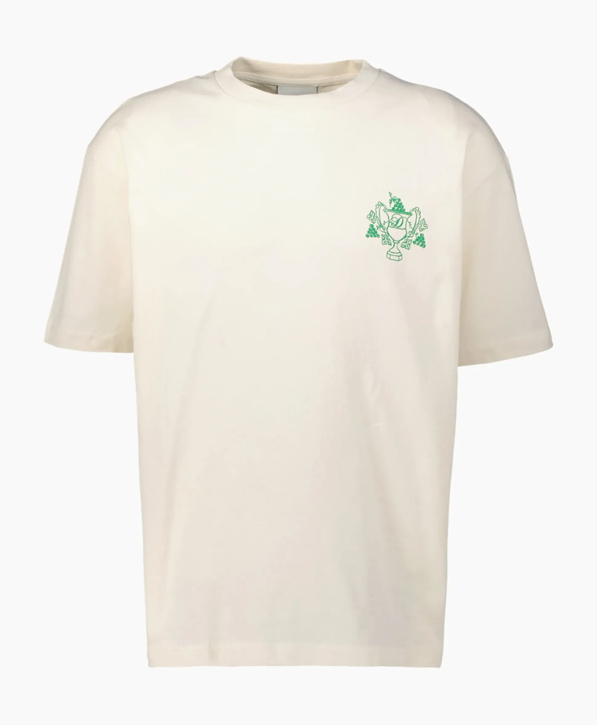 Drole De Monsieur T-Shirt Korte Mouw Blason Off White