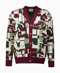 Drole De Monsieur Vest Le Cardigan Echecs Pink