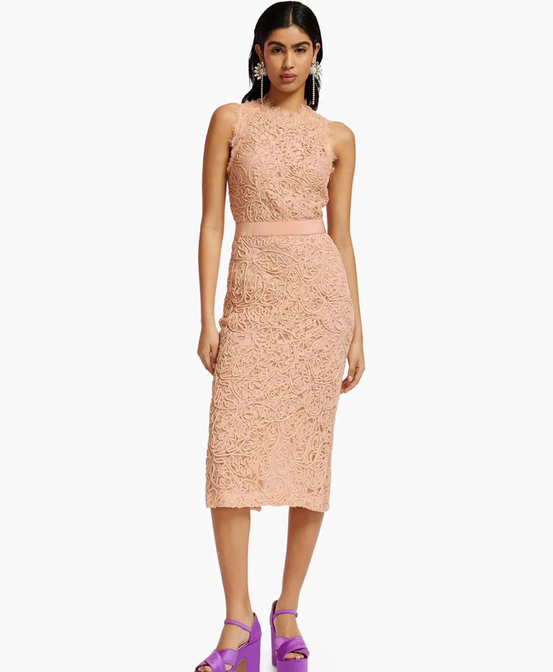 Essentiel Antwerp Midi Jurk Emery Pink