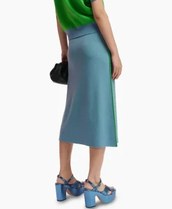 Essentiel Antwerp Midi Rok Folder Blauw