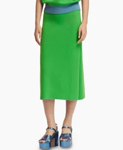 Essentiel Antwerp Midi Rok Folder Blauw