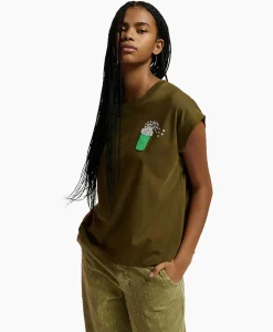 Essentiel Antwerp T-Shirt Korte Mouw Faustina Groen