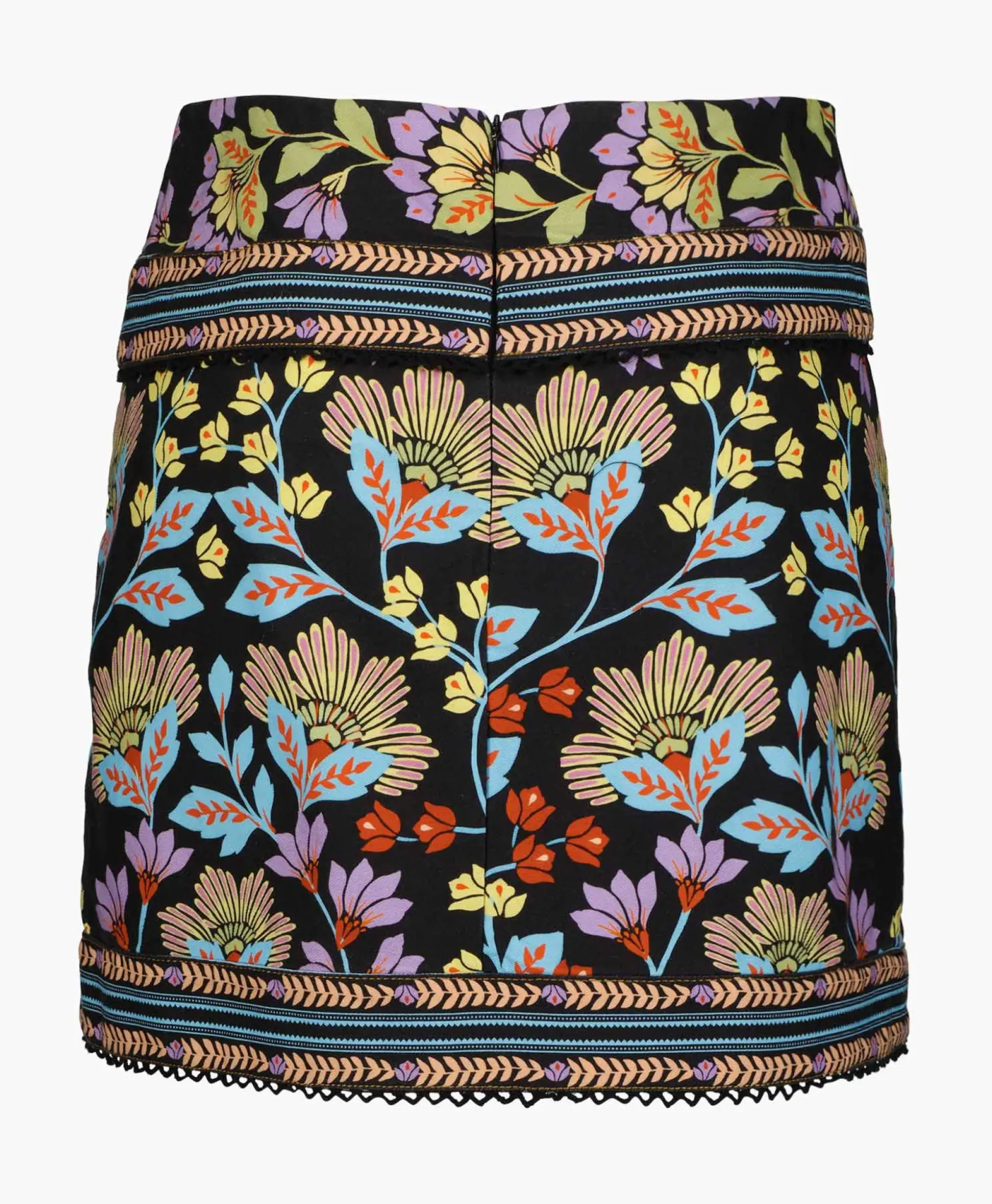 Farm Rio Minirok Flowery Black Zwart