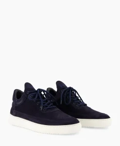 Filling Pieces Sneaker Low Top Suede Navy Donker Blauw