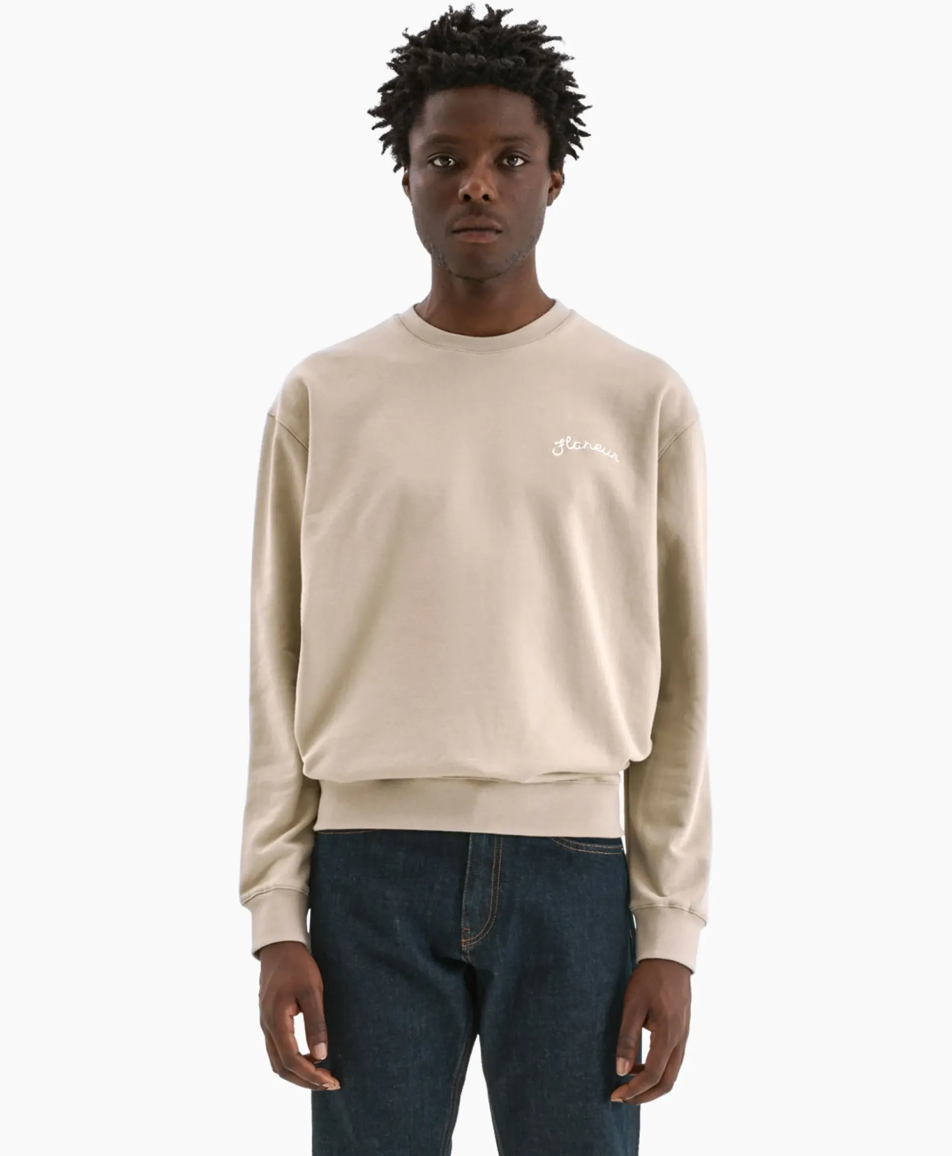 Flaneur Sweater Signature Beige