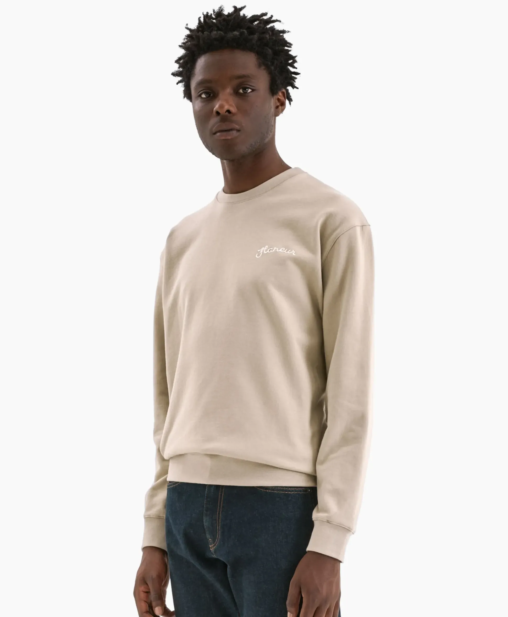 Flaneur Sweater Signature Beige