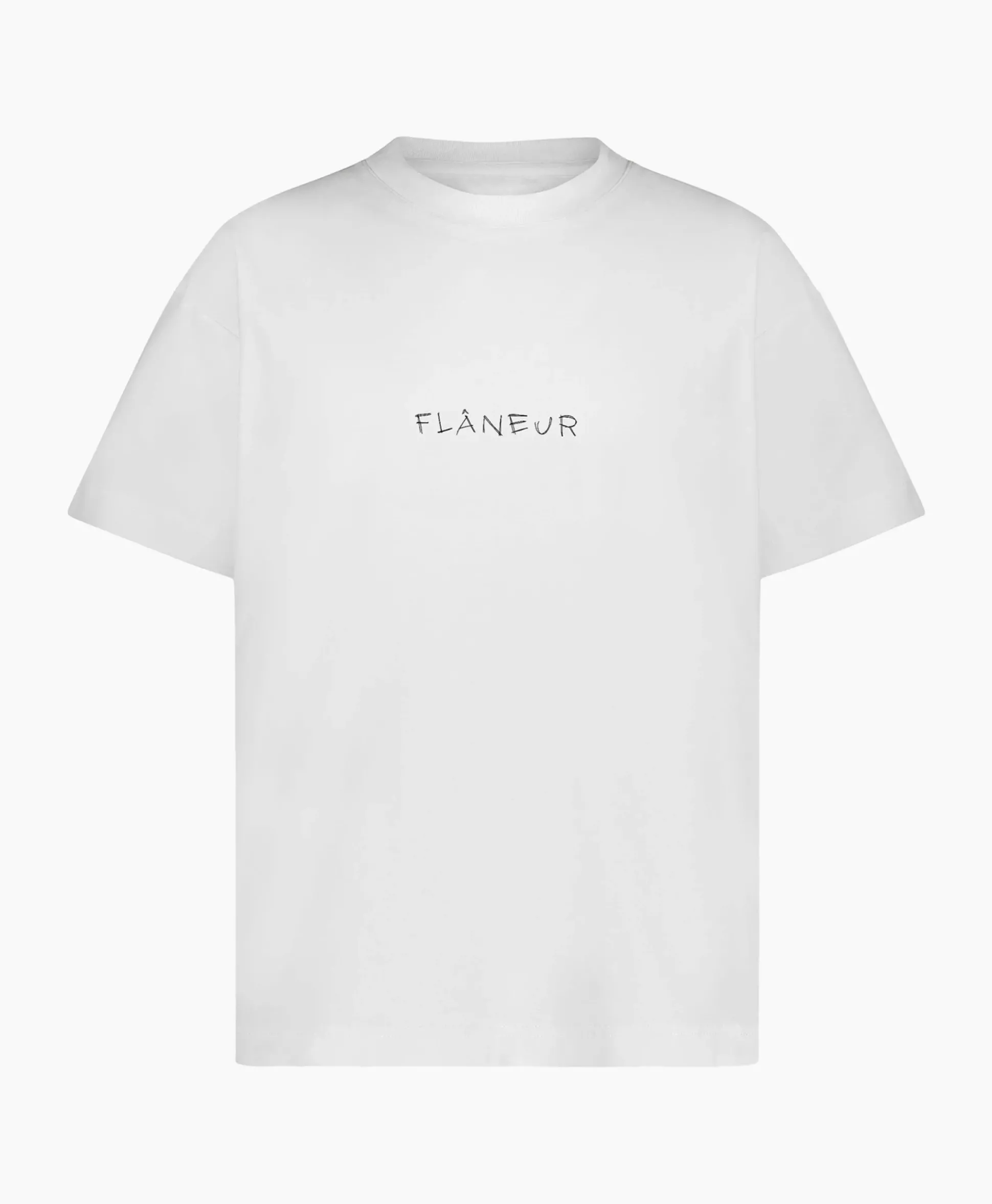 Flaneur T-Shirt Korte Mouw Scribble Wit