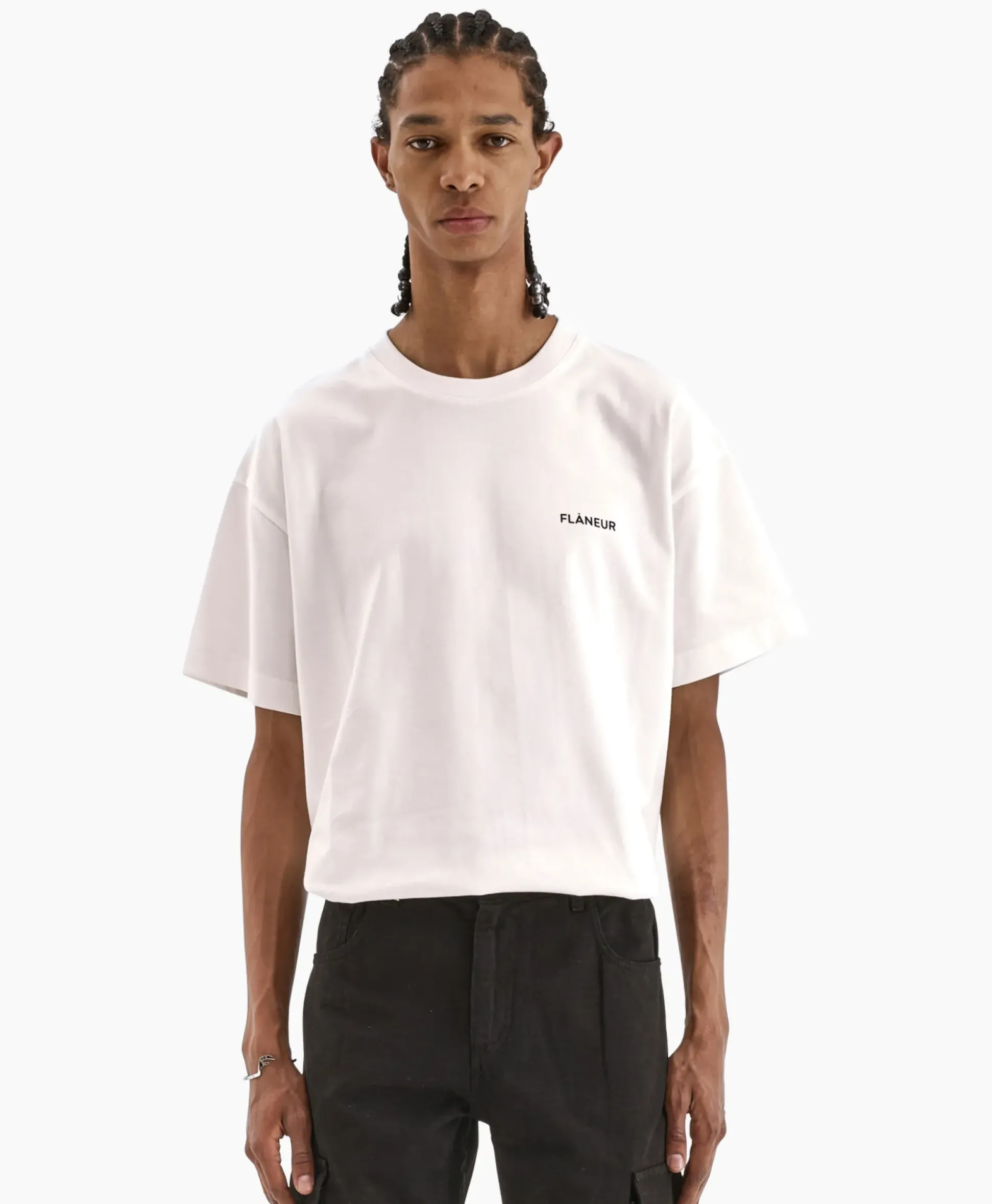 Flaneur T-Shirt Korte Mouw Essential Wit