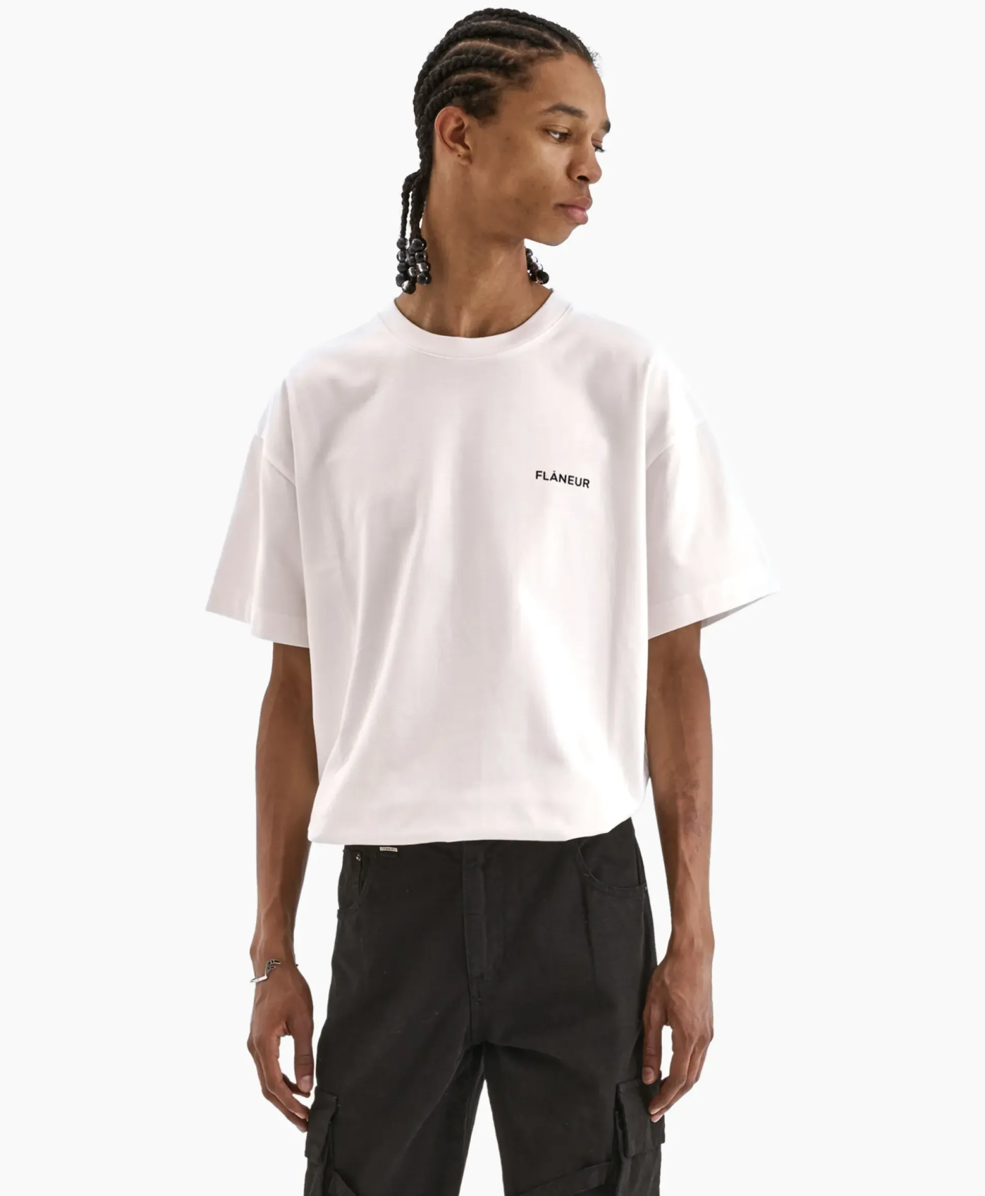 Flaneur T-Shirt Korte Mouw Essential Wit