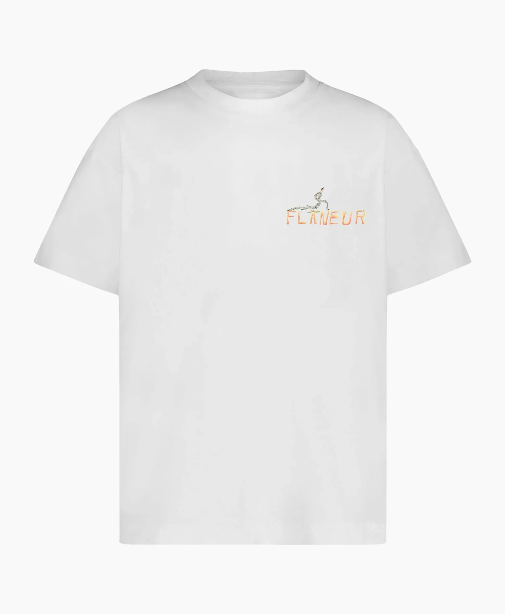 Flaneur T-Shirt Korte Mouw Passage Of Time Wit