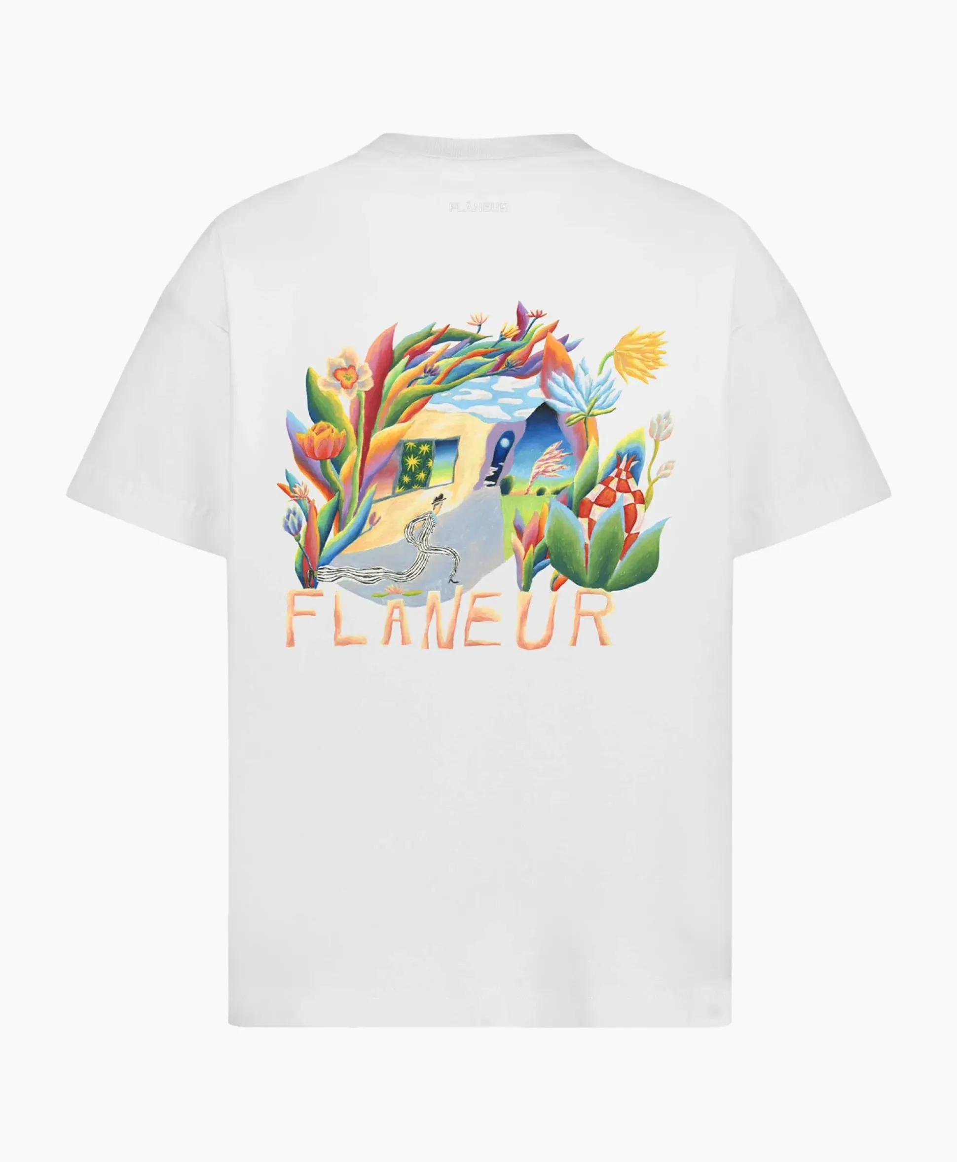 Flaneur T-Shirt Korte Mouw Passage Of Time Wit