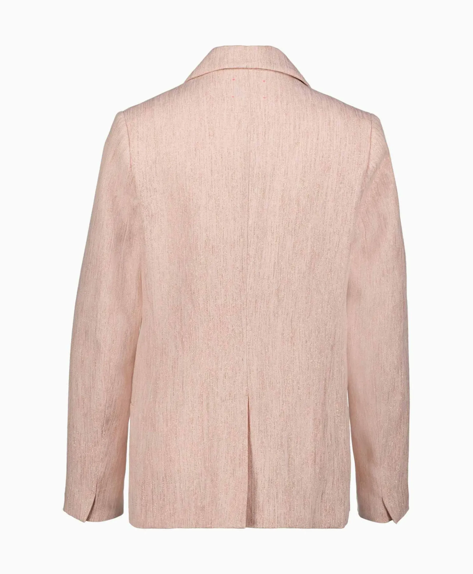 Forte_Forte Blazer Linen Lurex Micro Herringbone Boxy Rose