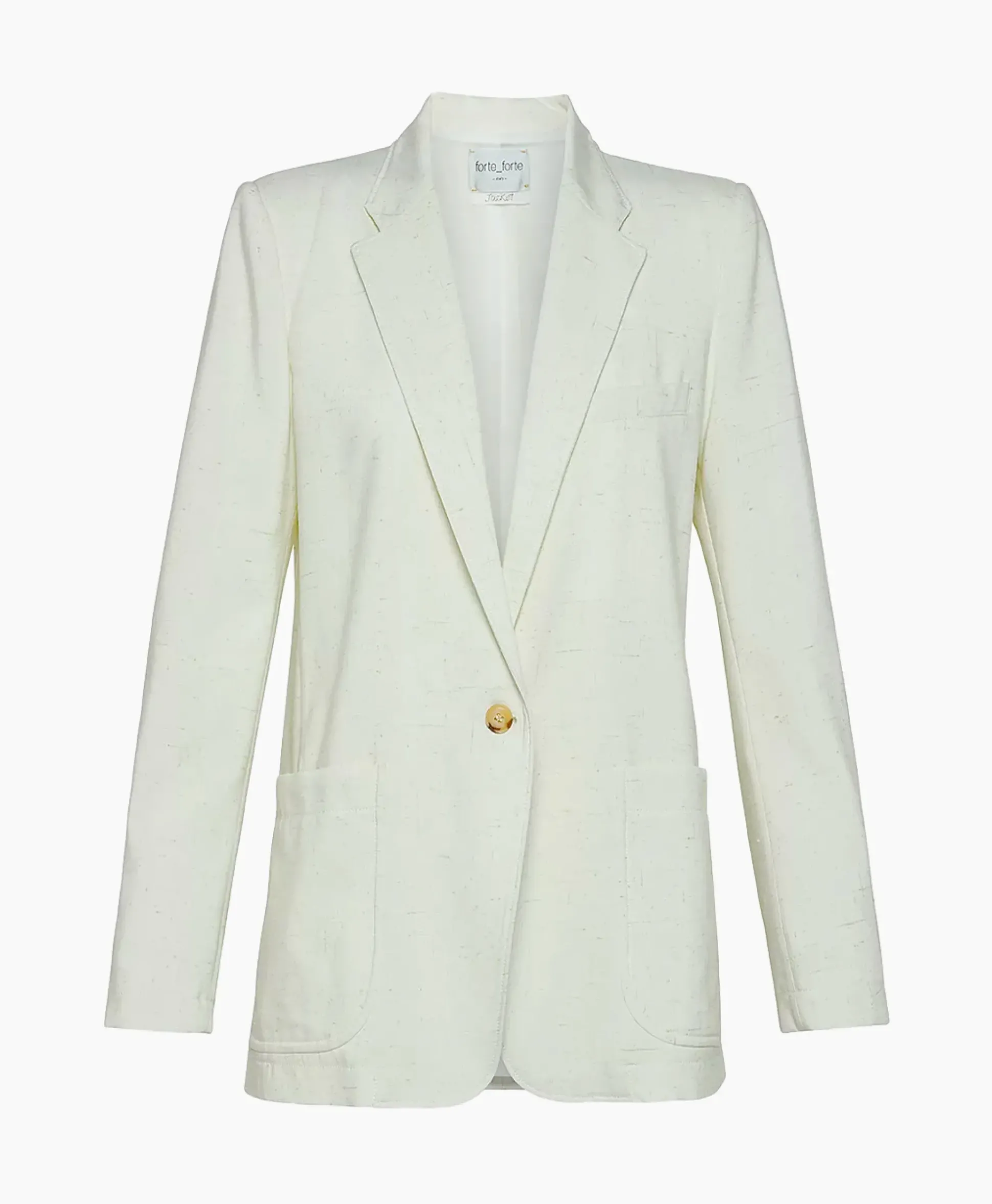 Forte_Forte Blazer Tweed Viscose Silk Jacket Off White