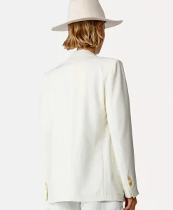 Forte_Forte Blazer Tweed Viscose Silk Jacket Off White