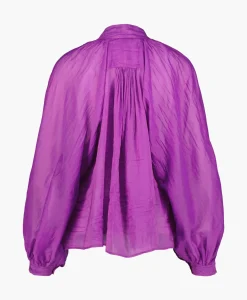Forte_Forte Blouse Cotton Silk Voile Bohemian Paars