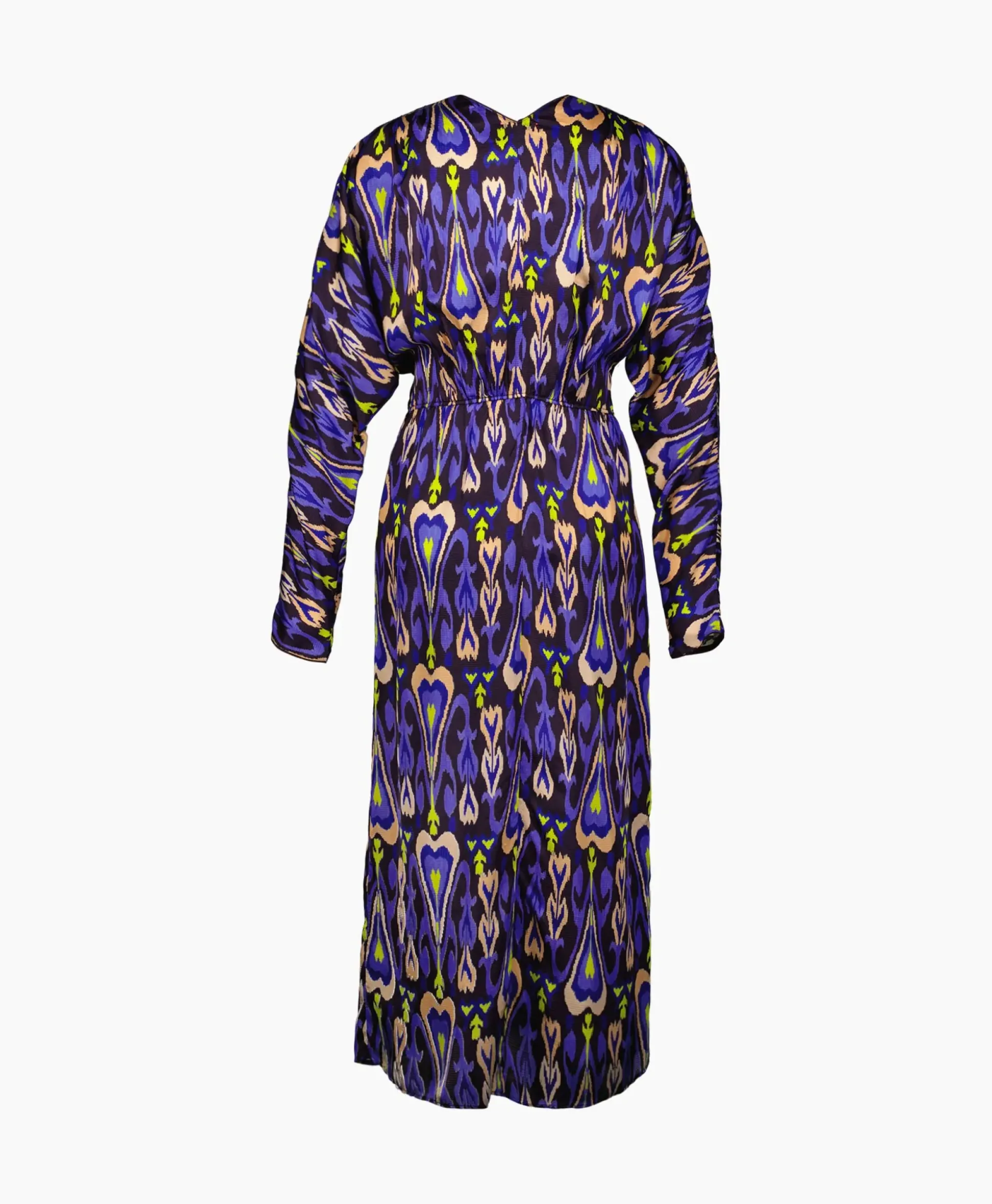 Forte_Forte Midi Jurk Print Satin Dress Norther Light Paars