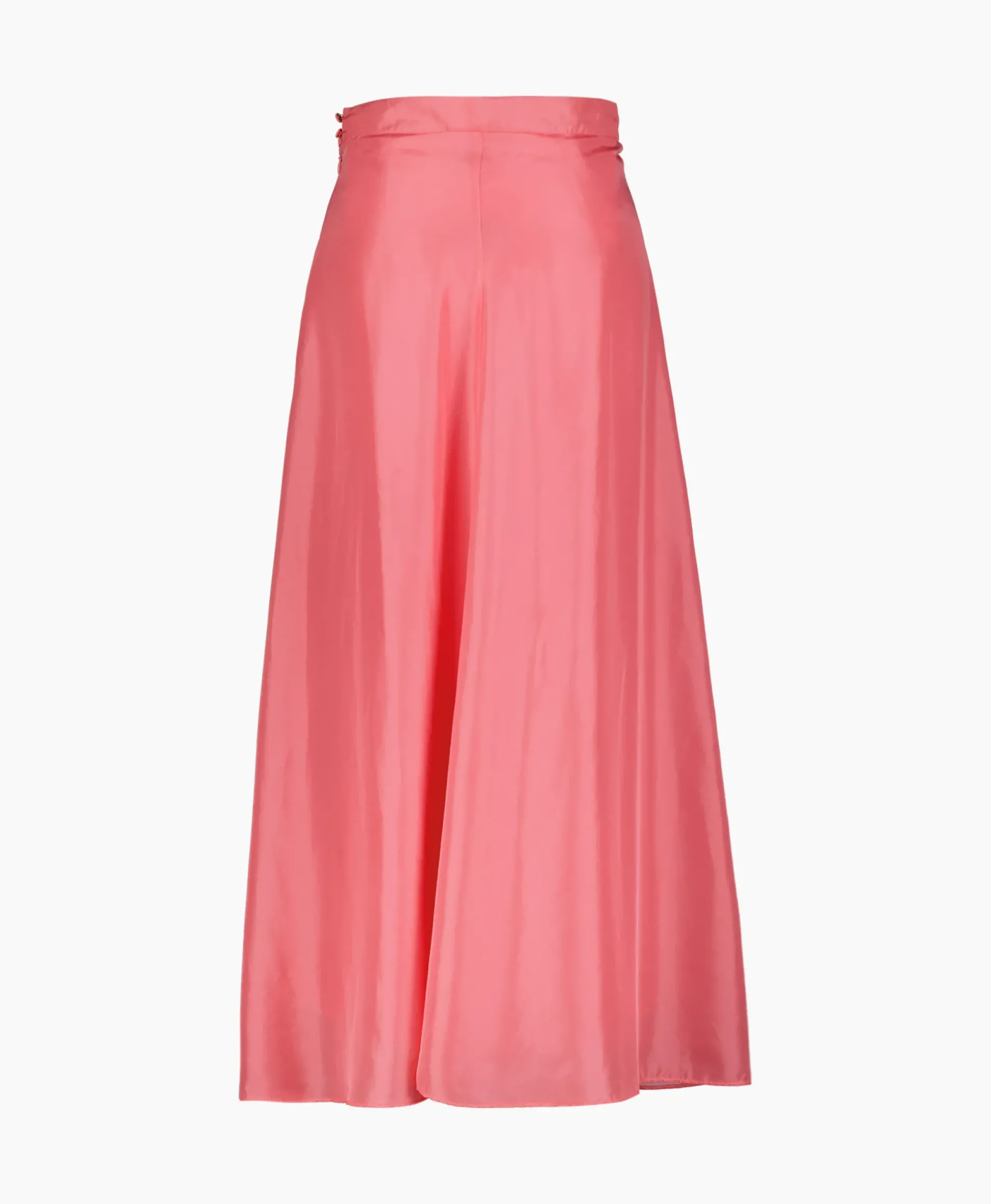 Forte_Forte Midi Rok Habotai Silk Roze