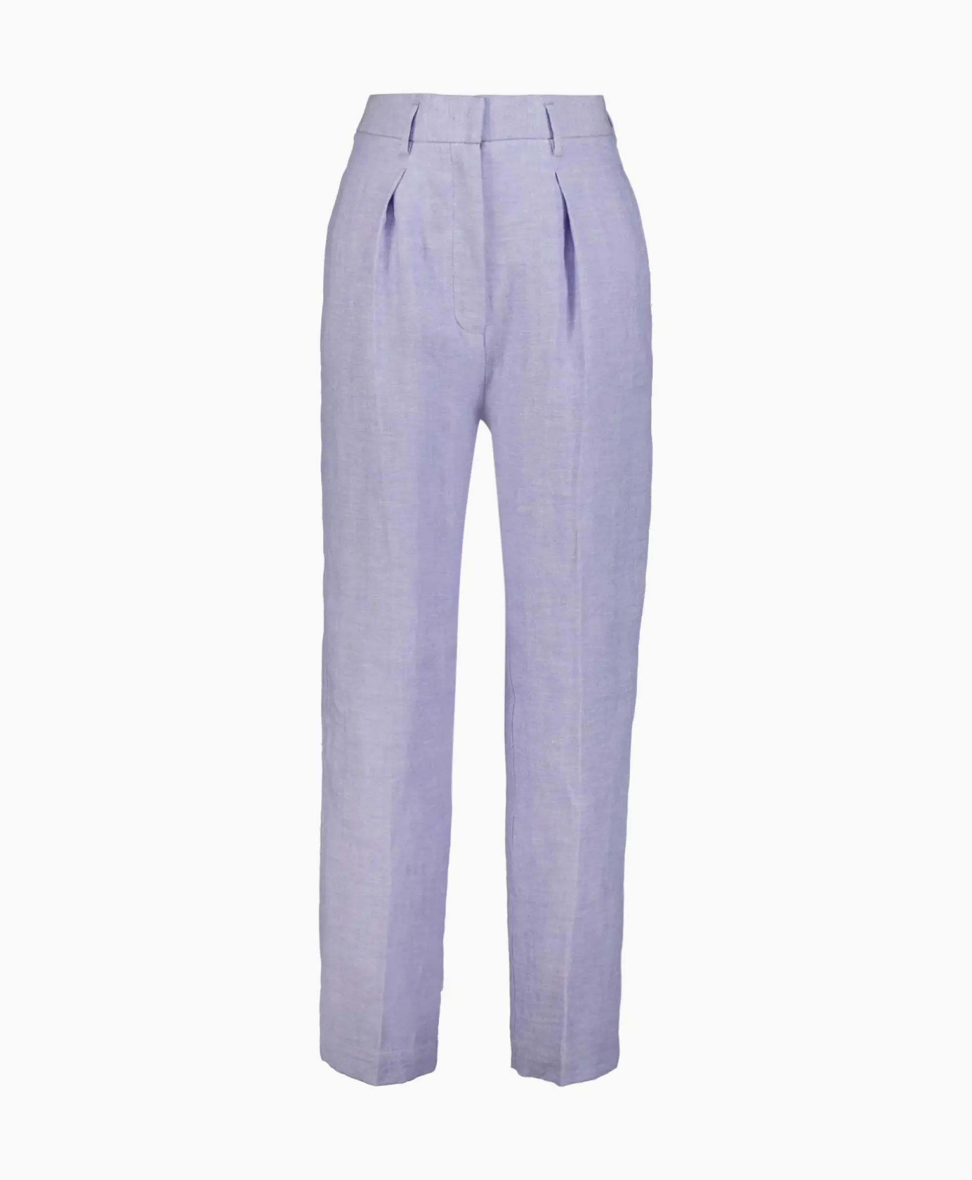 Forte_Forte Pantalon Chic Linen Herringbone High Waist Lila