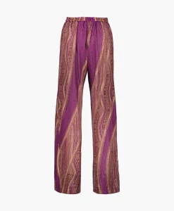 Forte_Forte Pantalon Lurex Jacquard Jersey Flared Paars