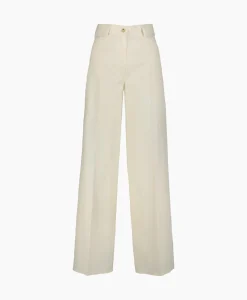 Forte_Forte Pantalon Viscose Cotton Chic Twill 5 Pockets Ecru