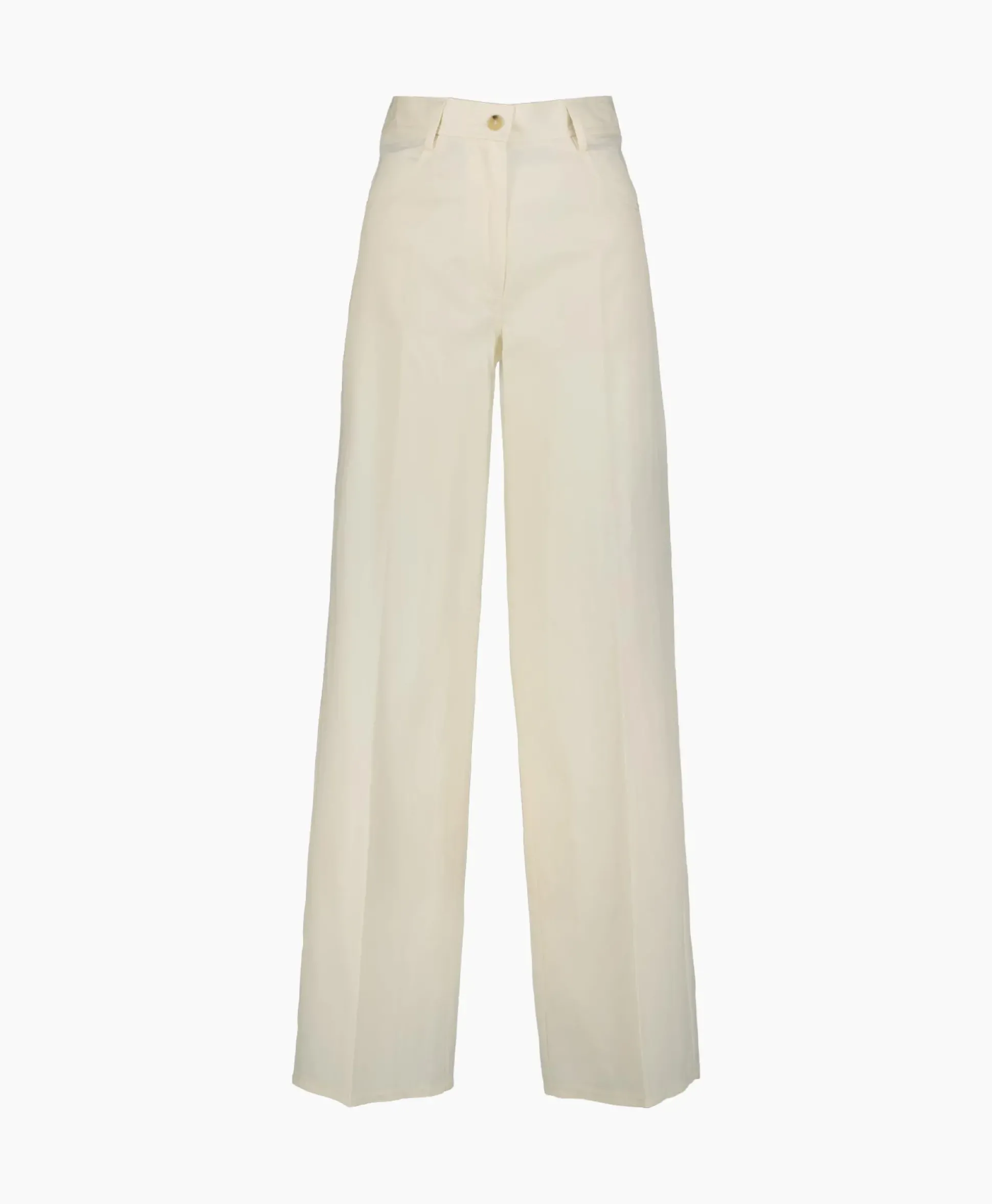 Forte_Forte Pantalon Viscose Cotton Chic Twill 5 Pockets Ecru
